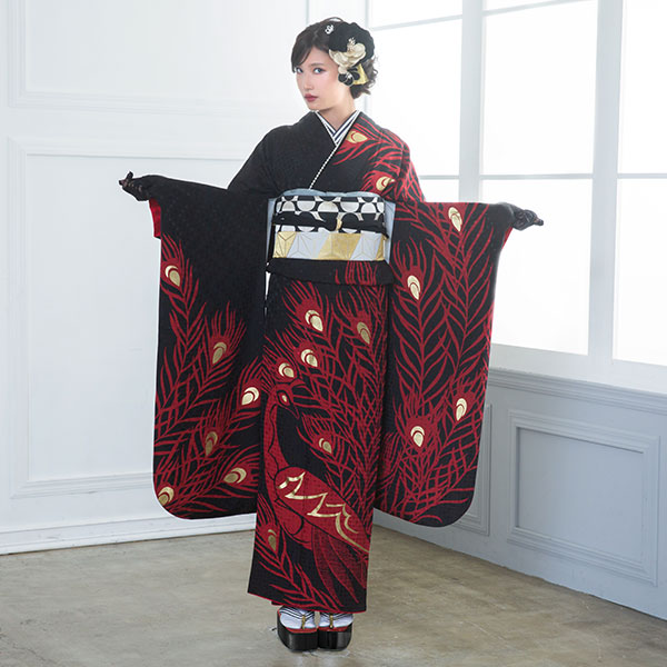 草履・ﾊﾞｯｸﾞ(椿刺繍-赤台/黒白 / ｸﾞﾚｰﾄﾞｱｯﾌﾟ/F)