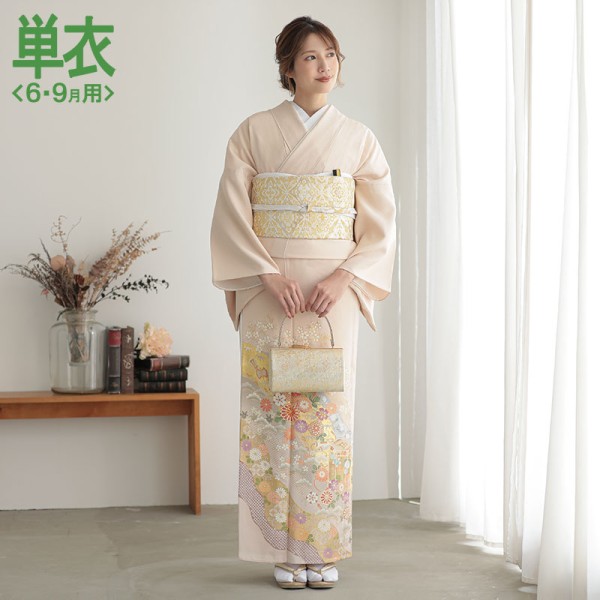 単衣の色留袖