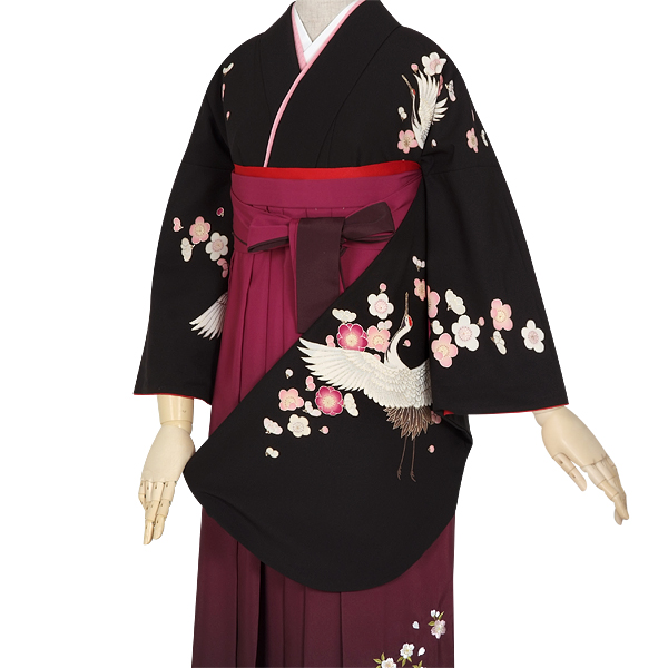 g432 黒 鶴と梅☆