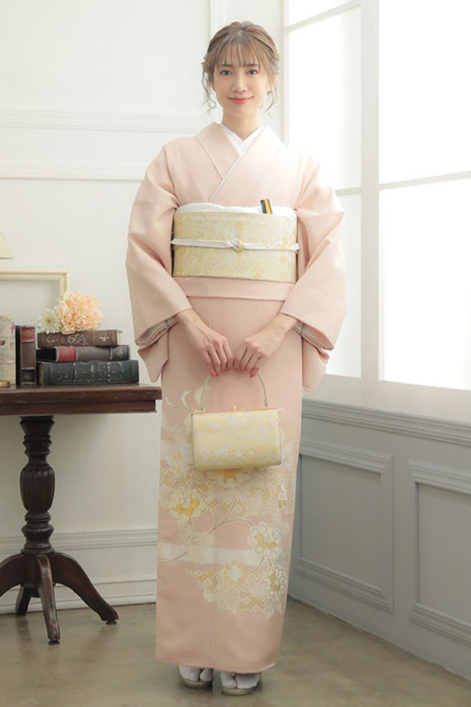 E283 吉澤の友禅ピンク 唐花