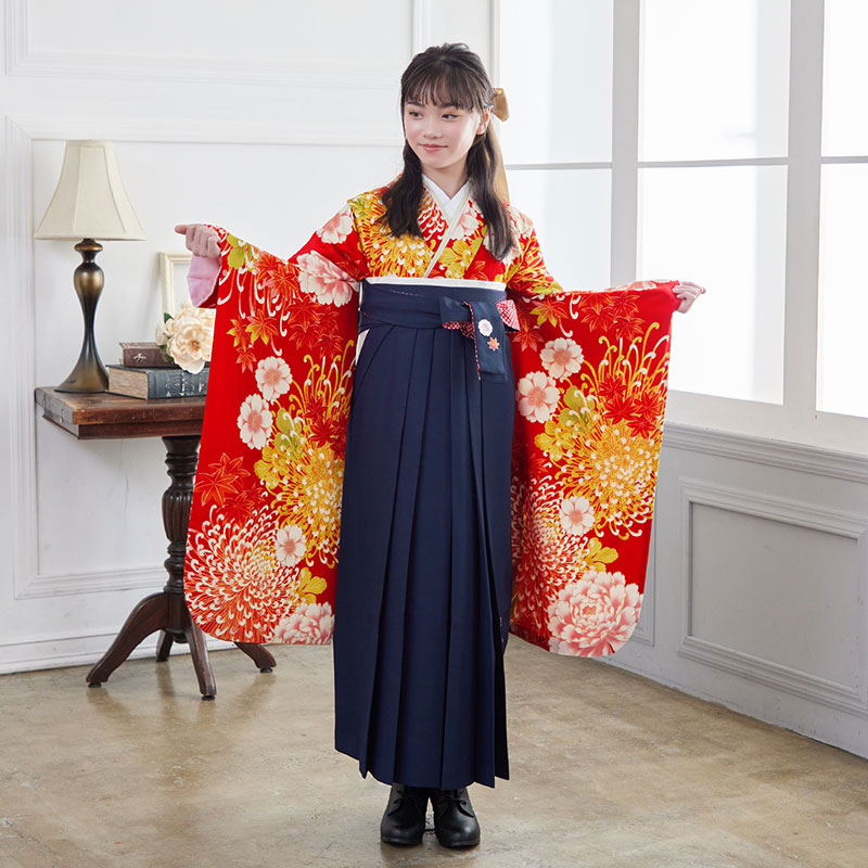 A307 赤 ちはやふる × JAPAN STYLE 菊牡丹に桜楓