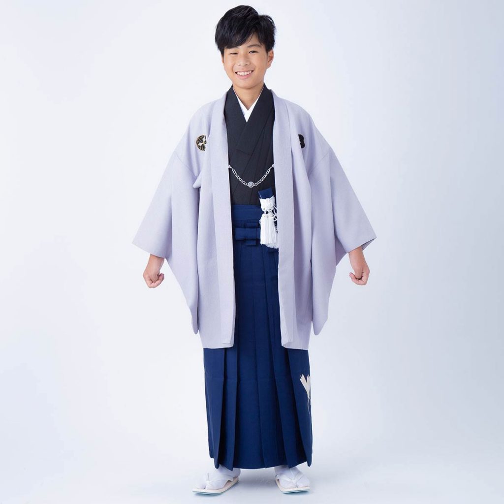 JY013 グレー紋付×紋袴