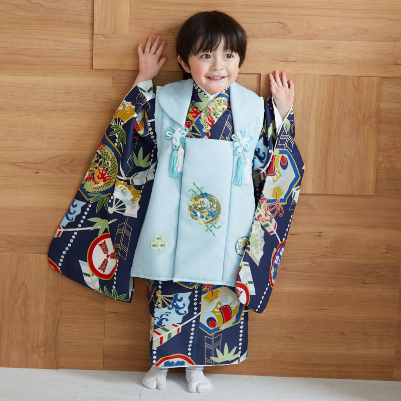 K097 水色龍×紺鎧兜軍配