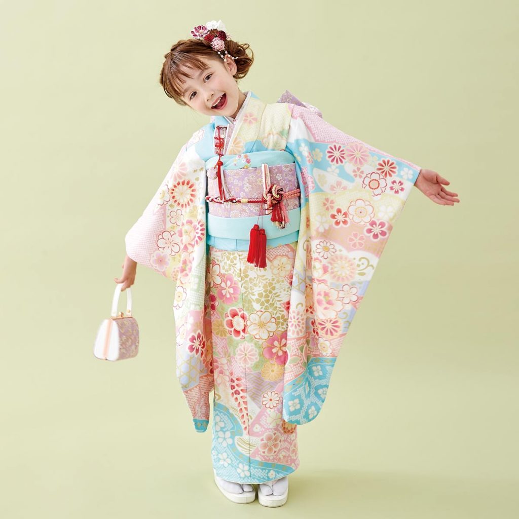 N134 式部浪漫水色 辻が花風