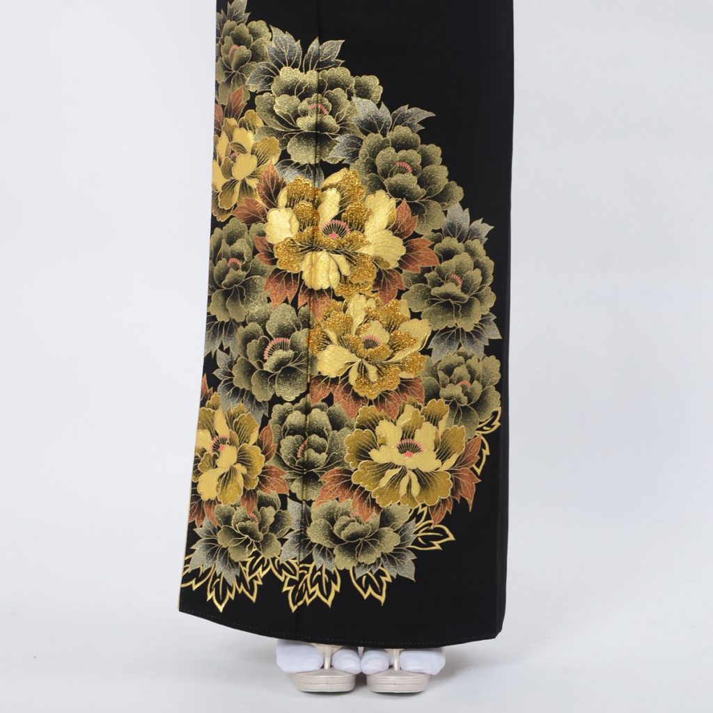 T380 桂由美金銀箔牡丹