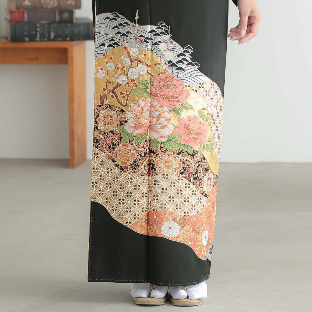 T422 桂由美道長に牡丹松梅