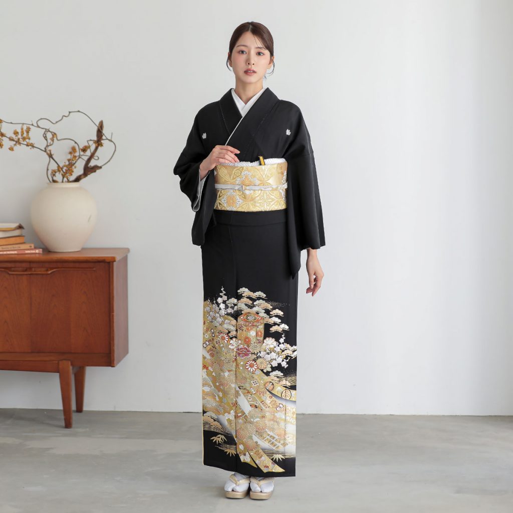 T453 桂由美貝桶熨斗に吉祥草花